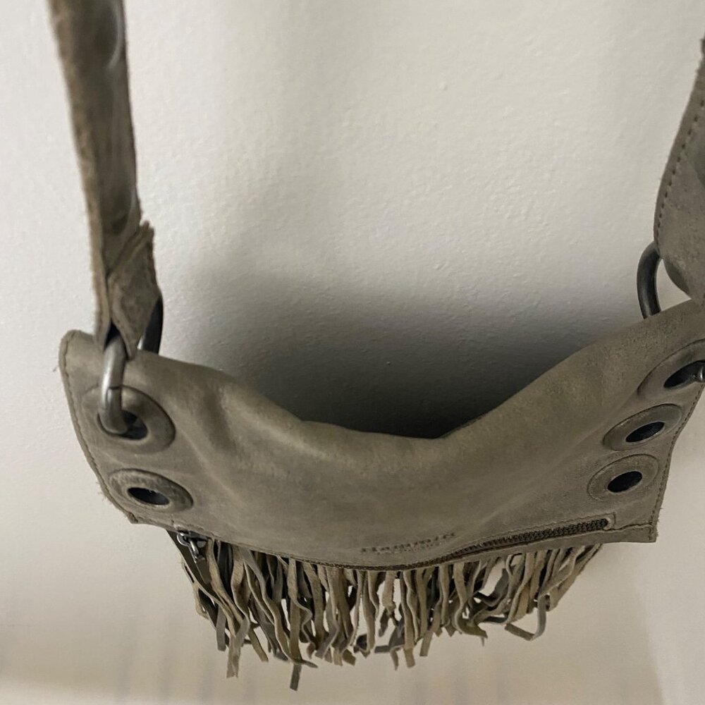 Hammitt Los Angeles Fringe Purse Bag Shoulder Crossbody Gray - Picture 4 of 11